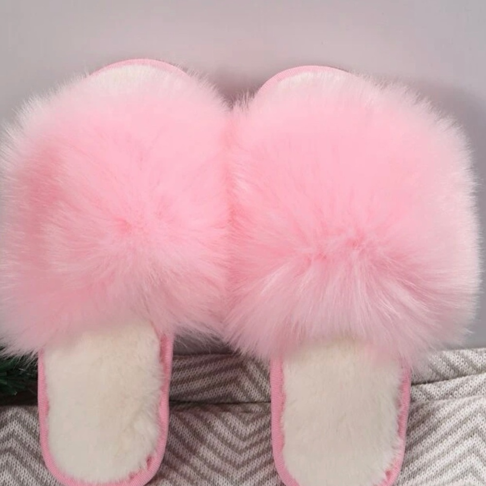 Fluffy slippers